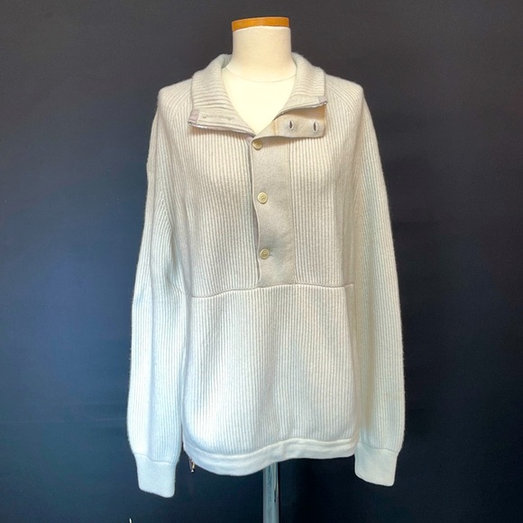 Ermenegildo Zegna Sweaters - ERMENEGILDO ZEGNA Chunky Quarter Button/Zip Up Sweatshirt ❣️